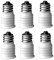 Light Socket Outlet Adapter,Light Bulb Socket Adapter E12 to E14 Lamp Bulb Converter Screw in Thread Adapter Holder 6PCS