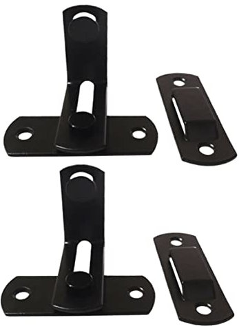 SEWOART 2stücke Zimmertürschloss Aus Kohlenstoffstahl Schnallenschloss Für Tür Und Fenstersicherung Riegelschloss Mit Einfacher Installation Und Bedienung