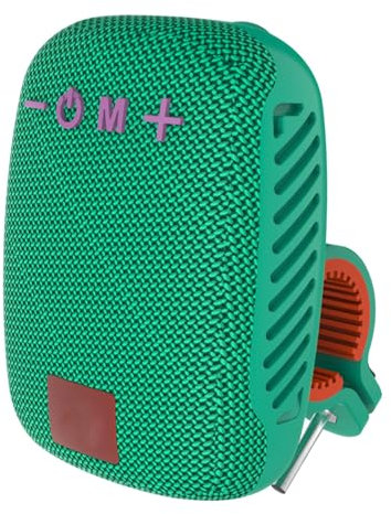 Altavoz Portátil para Bicicleta, Mini Altavoz Exterior Impermeable IPX5, Radio FM Recargable por USB, Manillar Portátil Ligero, Altavoz para Ciclismo (Azul eléctrico)