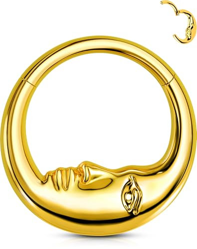 OUFER Body Piercing Cartilage Earring Hoops 16G Septum Ring 316L Stainless Steel Helix Piercing Jewellery Tragus Conch Daith Rook Snug Earring Ring Bars Septum Piercing Jewellery