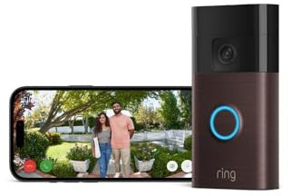 New Ring Video Doorbell (Newest Model 2024 release) in Venetian Bronze | Wireless 1440p HD Security Camera with Easy Battery-Powered Installation,Wi-Fi Connectivity Easy to install,30-Day Free