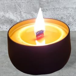 Bienenwachskerze mit Holzdocht aus 100% Bienenwachs aus BIO Imkerei - Knisterkerze