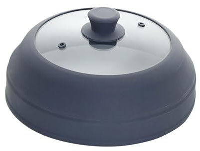 KESOTO Funda de Silicona para Microondas, Protector de Platos, Tapa de Silicona, Diseño Plegable, L