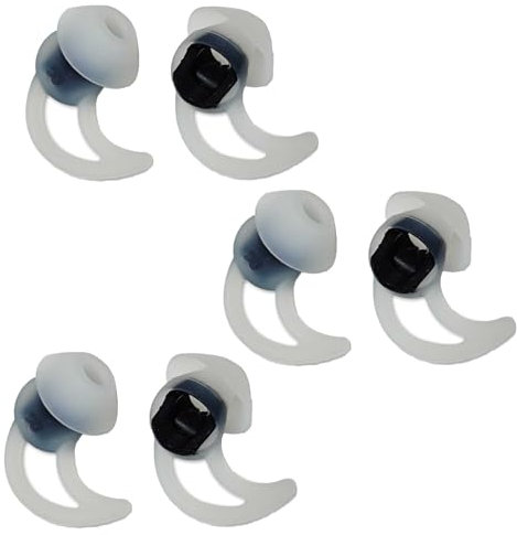 Rhinenet Ersatz-Ohrstöpsel für Bose QC20 QC20i QC30 SoundSport SIE2i IE2 IE3, weiches Silikon, 3 Paar, groß, Weiß