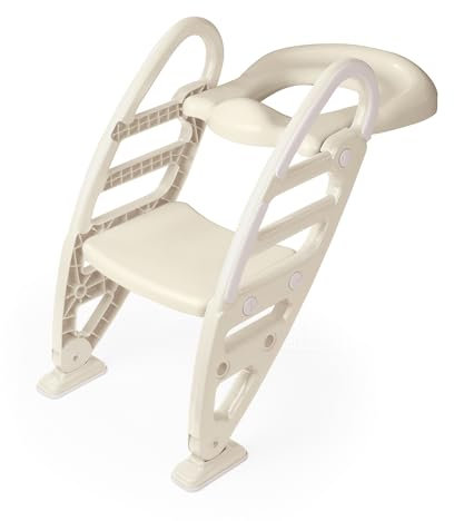 Dolu 7241 Toilet Trainer with Adjustable Non-Slip Ladder – Comfortable & Safe Potty Training Solution for Kids – Relax Beige – Easy-to-Use for Toddlers