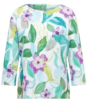 Rabe T-Shirt Floraler Print in Grün für Damen