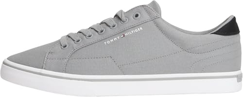 Tommy Hilfiger Herren Vulcanized Sneaker Long Lace Low Top, Grau (Universal Grey), 45
