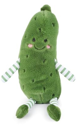 MON AMI Pe Pickle Plüschtier für Kinder, 22,9 cm, weiches Plüschtier mit gestickten Sommersprossen und gestreiften Armen, lustiges Stofftier, Geschenk für Jungen und Mädchen, witziges Kuscheltier