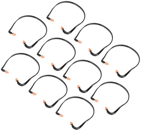 Healeved Silikon Ohrstöpsel zur Lärmreduzierung und Tinnitus Prävention mit Schutzbügel Schwarze 10 Stück für Hochgeschwindigkeitszüge und Flugzeuge