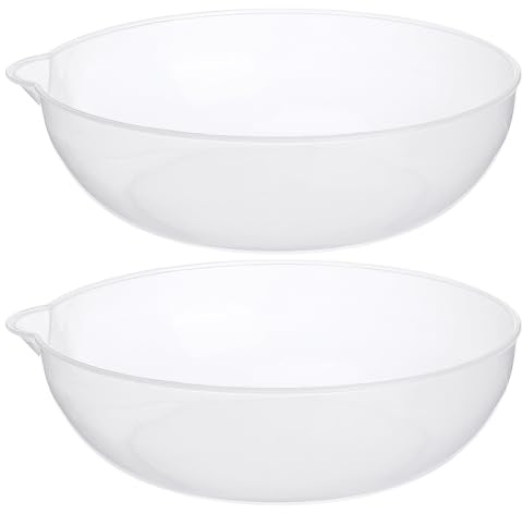 Luxshiny 2-Pack Kitchen Scale Tray Round Weighing Tray for Kitchen Weighing Scales Food Scale for Powder and Small Items Reusable Electronic Pan 18.50 X 17.50 X 5.50 Cm