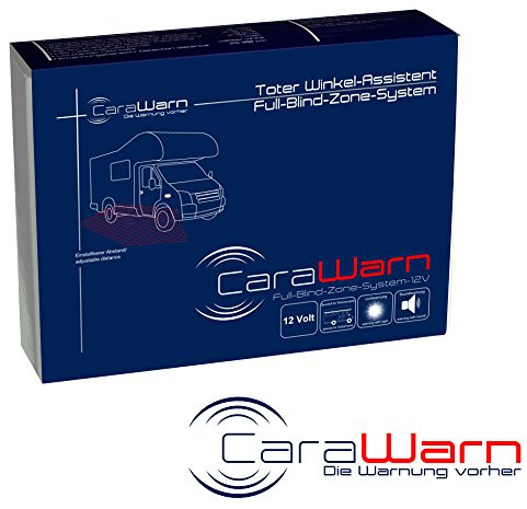 CaraWarn Toter Winkel Assistent + Seitenwarnsystem | Speziell für 12Volt Wohnmobile | Volle Kontrolle über den Toten Winkel mit Full-Blind-Zone-System-12V | Sicherer Spurwechsel und sicheres Abbiegen