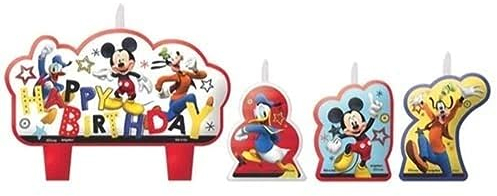 Amscan 013051762872 Mickey Mouse Party Supplies On The Go Candles, One Size, Multicolor