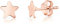 Orecchini a Perno - Orecchini Stella Argento 925 Placcati Oro Rosa 18K - Orecchini Lobo Donna - Orecchini Piccoli Oro Rosa - Diametro: 5 mm