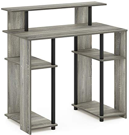 Furinno JAYA Simple Design Computer Desk, Writing Desk, Study Desk, French Oak/Black