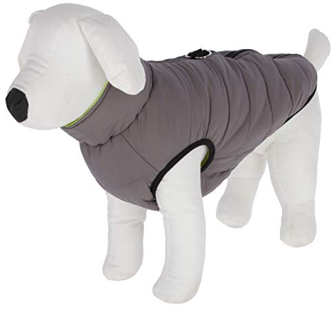 Kerbl Pet Steppmantel Charmonix, grau/neon gelb, XS 30 cm
