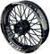 OneWheel Felgenaufkleber Motorrad passend für Supermoto Husqvarna 701 Design 7 | 17 Zoll | Vorder- und Hinterrad inkl. Farbiger Spokes (schwarz)