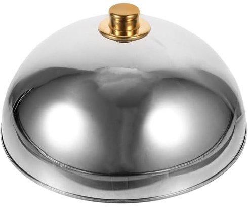 Yardwe Stainless Steel Food Cover Dome 12.59In Round Plate Cover for Home Restaurant Outdoor Use Heat Retention and Food Freshness