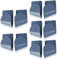 Boyigog Wall Mount Pot Lid Stand Holder Rack 5pcs Plastic Pot Lid Holder Self-Adhesive Pot Lid Storage Organizer for Home Kitchen (Blue)