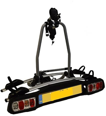 Netagon Towball Mounted Car Rear Tow Bar Cycle Holder Bike Carriers | Supplied with 13 & 7 Pin Adaptors (Carries 2 Bikes - Max load of 30kg)