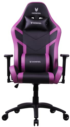 Oversteel - DIAMOND Silla de Gaming Profesional Polipiel, Reposabrazos 3D, Ajustable en Altura, Reclinable 180º, Pistón Gas Clase 4, Hasta 150Kg, Color Purpura