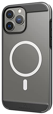 Black Rock - Hülle Air Robust Case Passend für Apple iPhone 13 Pro Max I Handyhülle MagSafe Kompatibel, Transparent, Durchsichtig, Dünn (Schwarz)