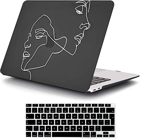 MOKASE Hülle Kompatibel mit MacBook Air 13 Zoll 2021 2020 A2337 M1 A2179 A1932 Touch ID, Plastik Hart Schale Fall & Tastatur Abdeckung für 2018-2021 MacBook Air 13 mit Retina Display, Face