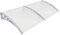 Auvent de Porte d'entrée Toit Marquise en Polycarbonate Porte Résistante Toit Abri Protection Contre La Pluie et UV, Panneau Solide Ultra résistant d'épaisseur(100 * 300 cm (Blanc))