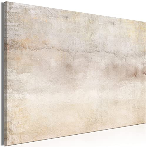 murando - Wandbild XXL Minimalism Beige 120x80 cm 1 tlg - Groß Leinwanbild Kunstdruck Holz Wanddekoration Bild Modern Design Büro Schlafzimmer - wie gemalt Betonoptik Hell Abstrakt f-A-10071-b-a