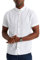 Leif Nelson Chemise d'été en lin pour homme - Manches courtes - Pour les loisirs et les affaires - Mélange de lin et de coton - Coupe droite, Blanc., L