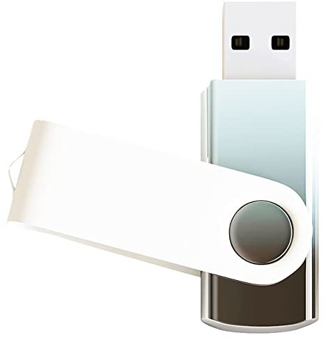 Lot de 1 clé USB 2.0 de 2 Go - Couleur dégradée - Design pivotant - Pour stockage de données - Noir/argenté