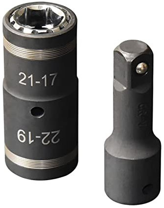 INPETS 2 PCS 4 en 1 Prise d'impact des pneus Set 1/2 Drive Drive Drive Douille de Bascule et Brevet d'extension de 3 Pouces