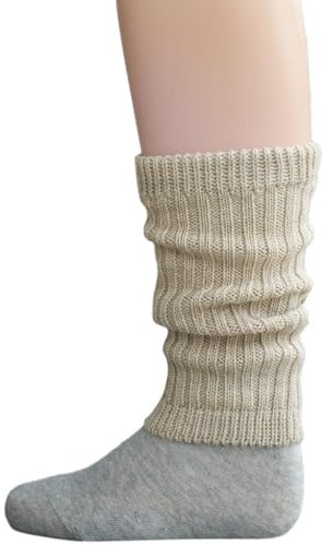 Grödo, Merino Kinder Beinstulpen Rippe (Beige, 1 (8x24cm))