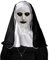 OPAHUTER Halloween Nonne Horror Maske mit Kopftuch, Gruselige Nonne Latexmaske, Cosplay Scary Latex Maske, Horror Gruselig Vollkopf Latex Masken, Nonne Maske für Halloween Karneval Party