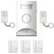 KYF - Kit Alarme Autonome à détection de Mouvement - Eclairage d'alerte intégré - détecteur d'ouverture (x3) et télécommande (x2) KYF