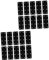Healeved 20 Piezas Láminas De Hierro Riostra Recta Plana Soportes Metalicos Planos Para Madera Soporte De Unión De Valla Soportes Metálicos Cómoda Recta Black Metal Planchar Conector Mueble