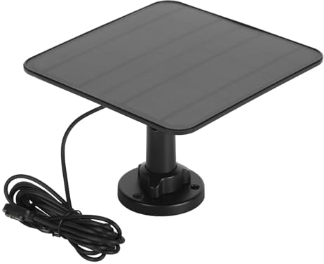 Panneau Solaire pour Caméra de sécurité, Panneau Solaire USB 12 W pour Caméras DC 6 V, pour Pro 3 Pro 4 Ultra 2 Go 2, avec étanchéité IP65, Magnétique (BLACK)