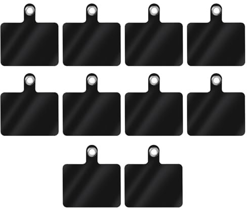 Bremorou Lot de 10 pendentifs pour téléphone portable - Pour téléphone portable - Pour - La plupart des smartphones, Noir, 1.53 × 2.1 zoll