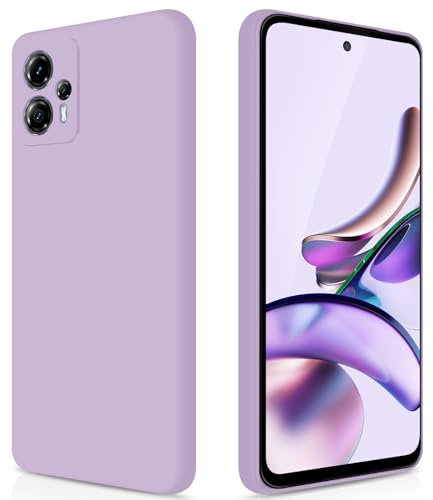 GiiYoon Coque pour Motorola Moto G13 / Moto G23 Case en Silicone, Etui de Protection Antichoc Etui Housse Silicone Ultra-Mince avec Couche Intérieure en Fibre et Protection pour Caméra, Violet