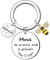 LUODAN Cadeau Maîtresse Cadeau Professeur Porte-clés en Acier Inoxydable argenté,pour Maîtresse Professeure,Porte-clés avec inscription pour la fête des enseignants (7)