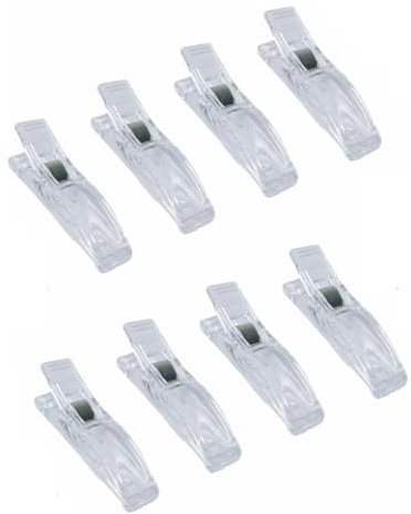 8 Clear Plastic Clips for Pleated Paper Blinds Shades, Temporary Window Blinds Hold Curtains