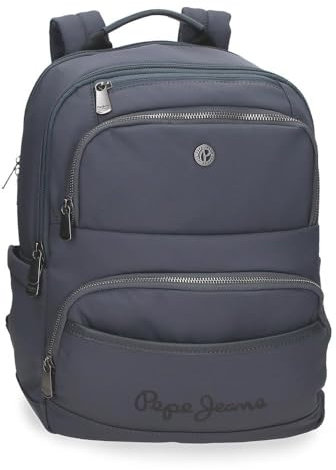 Pepe Jeans Joumma Bags Corin, zaini casuali, borse da viaggio, portafogli, portamonete, verde e rosa, in ecopelle, grigio, Taglia unica, Zaino PC