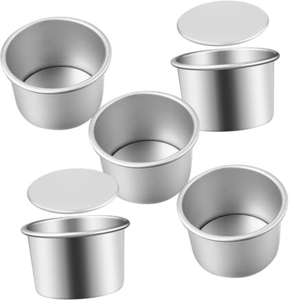 MOLUCKFU 5stücke Teiliges Runde Kuchenformen Aus Aluminiumlegierung Mit Abnehmbarem Boden Für Gleichmäßiges Backen Von Schichtkuchen Torten Und Chiffon-kuchen Lebensmittelecht Und