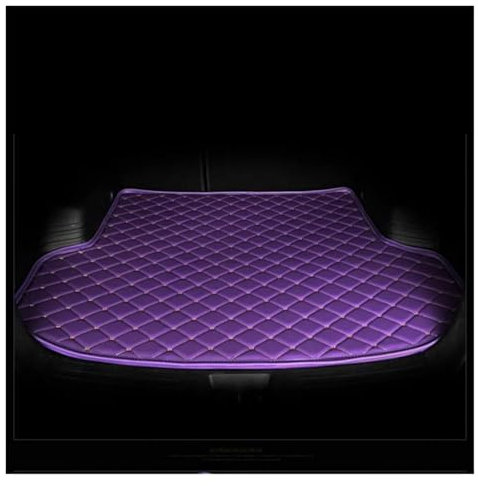 Kofferraumwanne Teppich Für S&Koda Für O&ctavia Für Schnelle Für S&uperb Für F&abia Für K&odiaq Für Y&eti Für K&aroq Für K&amiq Alle Modelle Auto Matte Stamm Pad Zubehör Laderaumwanne(Purple)