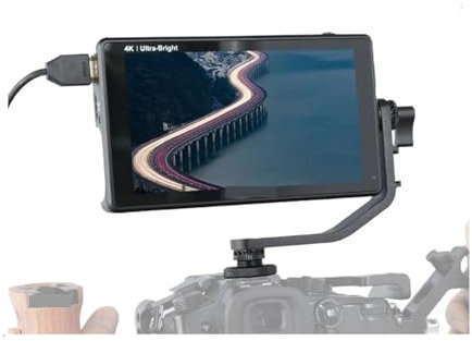 Monitor de Campo de cámara Monitor DSLR de Campo táctil LUT6 6 Pulgadas Ultra Brillante 2600nits HDR 3D LUT 4K Full HD 1920x1080 IPS for cámara Imagen más Detallada