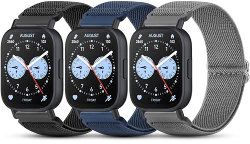 BDIG 3 Pezzi Cinturini in Nylon Elastico Compatibile con Cinturino Xiaomi Redmi Watch 5 active/5 Lite/Per Amazfit Bip 5 Donna Uomo,Solo Loop Compatibile con Redmi Watch 5 active/5 Lite