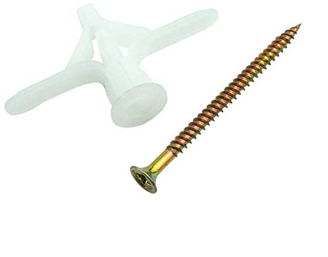 Viti di ancoraggio autoperforanti, bulloni di ancoraggio, bulloni di espansione 50 set di ancoraggio per cartongesso, bullone di espansione per tubi in plastica per aeromobili, chiodo a farfalla, vite