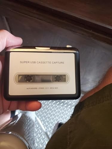 Reshow Reproductor de Casetes Portátil con Auriculares, Convertidor de Cinta a Digital, Convierte Grabadoras de Casete a Formato iPod, Compatible con Ordenadores Portátiles y PC