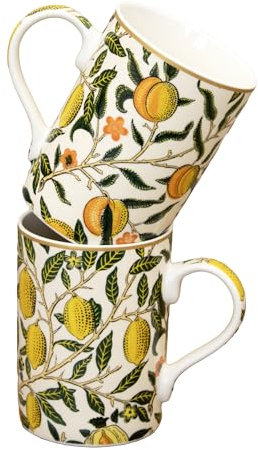 Darthome William Morris Fruits Mugs 310ml Fine China Lemon Tree Hot Drinks Coffee Cups (2)