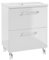 .Deftrans - Waschbeckenunterschrank 80 cm stehend – Waschbecken mit unterschrank Weiß Hochglanz – Waschtisch mit Unterschrank und Schubladen – Badezimmermöbel für Moderne Bäder - 80 x 80 x 40 - [cm]