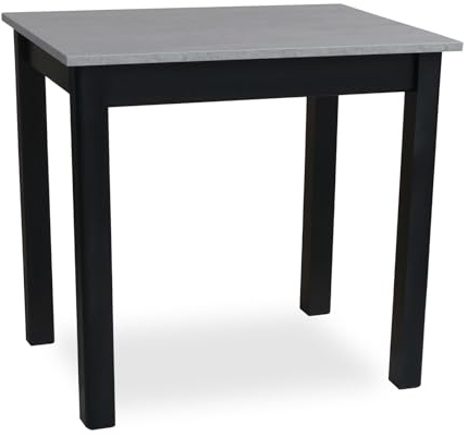 Metdrew Esstisch aus Holz |Tisch 100 x 60 cm | für 4 Personen |Wohnzimmertisch | aus Kiefernholz | klein | Skandinavischer Stil | küchentisch | Tischplatte: Betonoptik